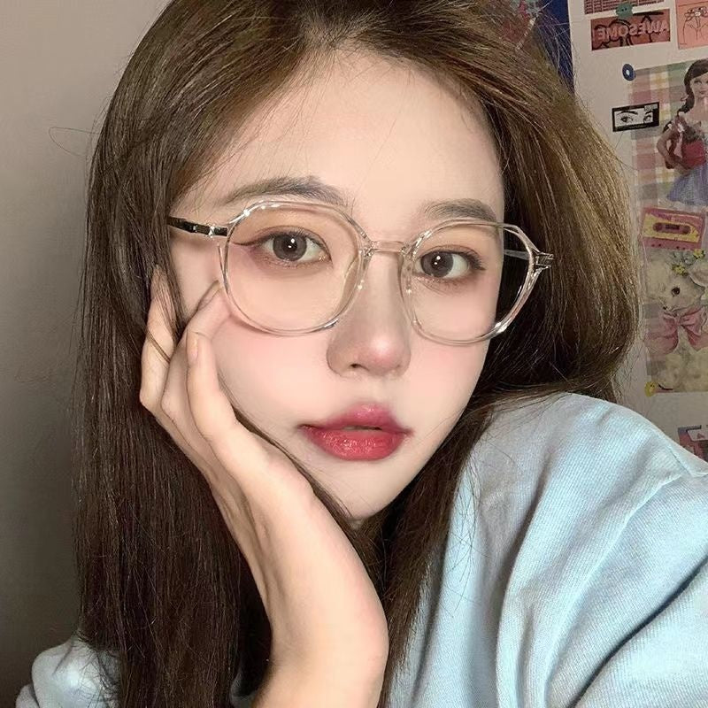 Polygon Anti-blue Light Plain Glasses For Bare Face