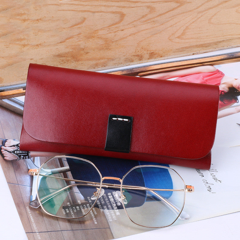 Simple And Creative Portable Leather Anti-compression Sunglasses Case