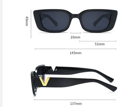 Women's Square Hip Hop Jelly Sunglasses