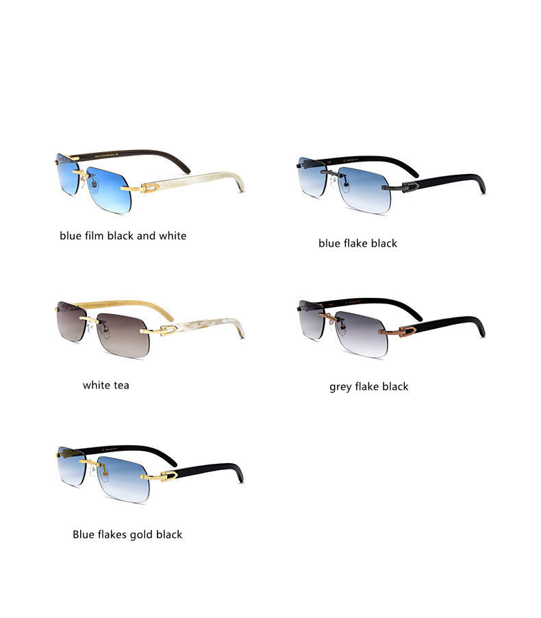 Horn Sunglasses Precious White Horn Legs High-grade UV Protection