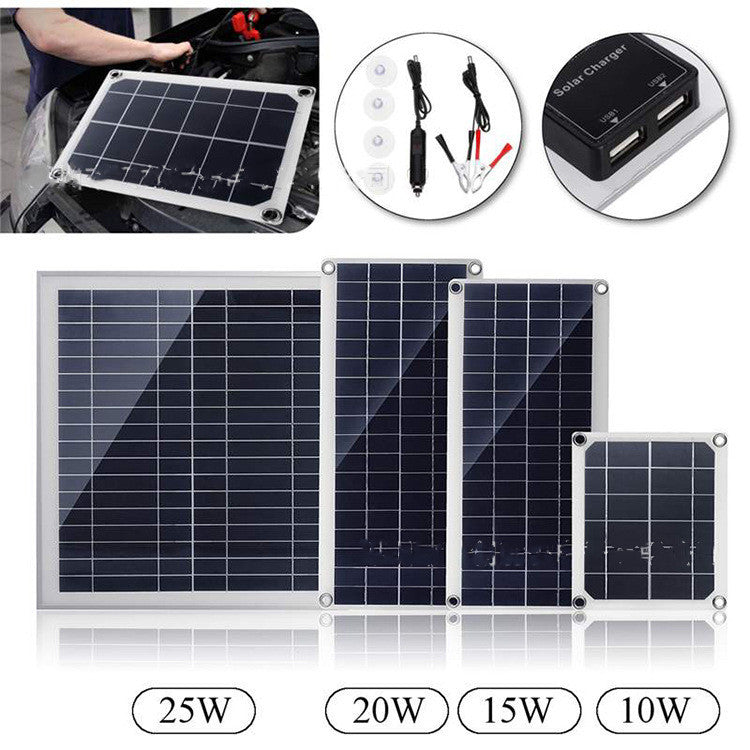 Outdoor Charging Polysilicon Battery Dual USB Interface Solar Panel