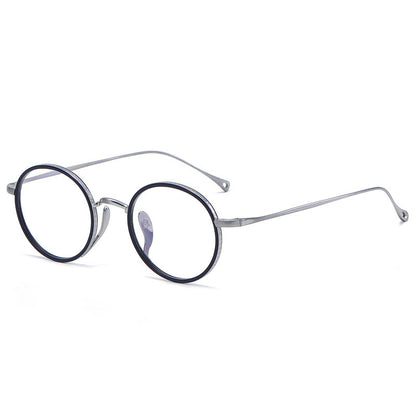 Pure Titanium Retro Round Glasses Frame