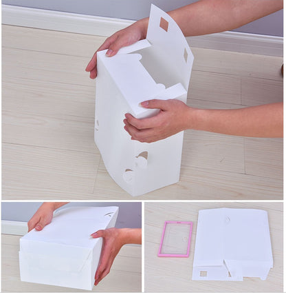 Transparent shoe box