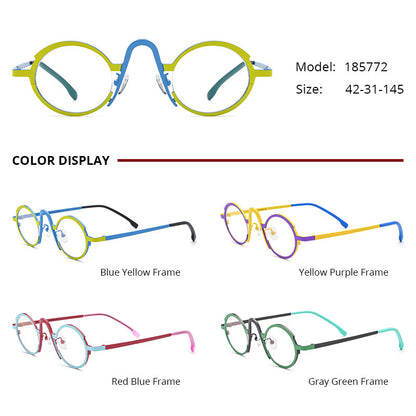 Multicolor Ultra Light Pure Titanium Myopia Glasses Frame