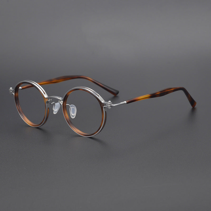 Spectacle Frame Men's And Women's Retro Pure Titanium Glasses Frame Plate Titanium