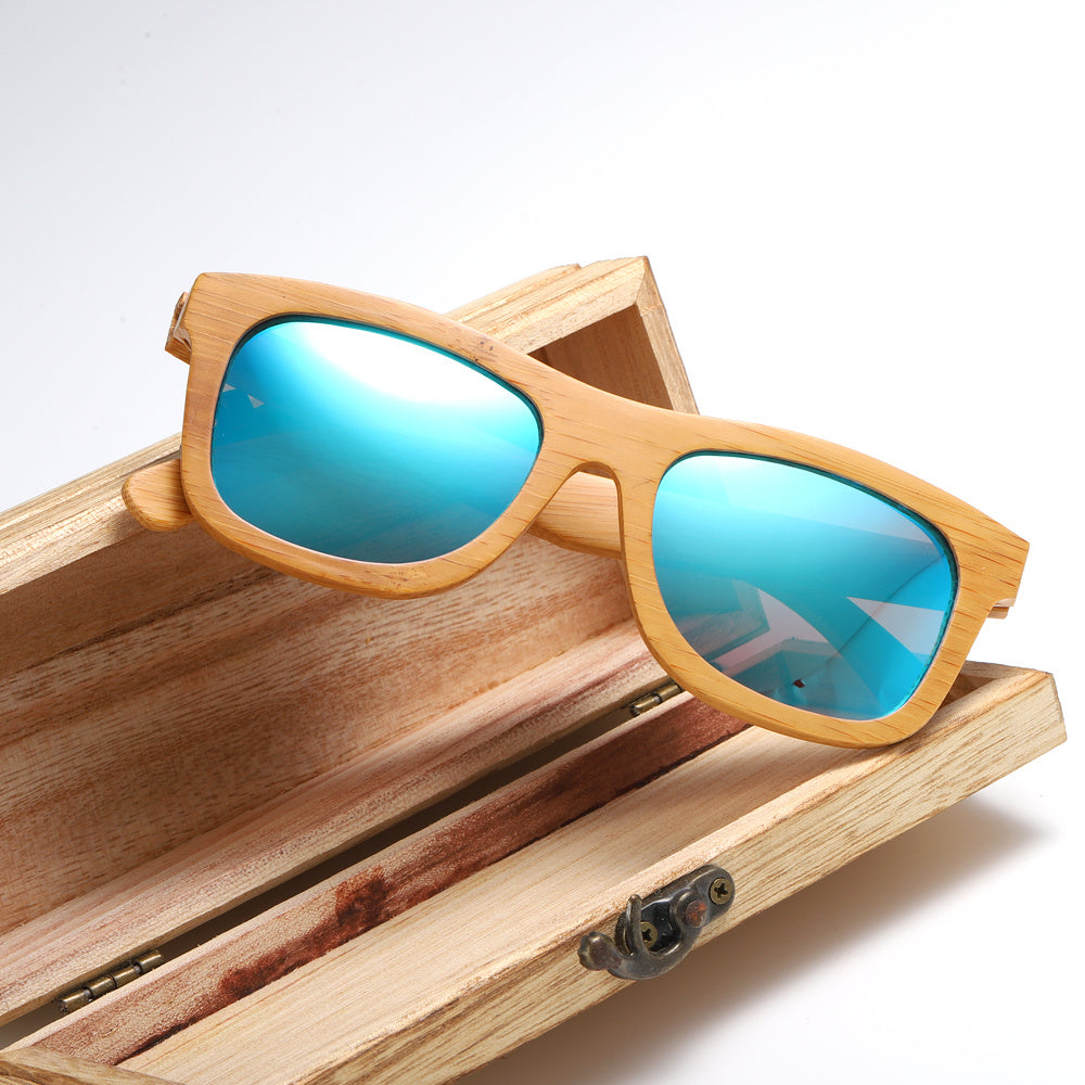 New trendy bamboo sunglasses