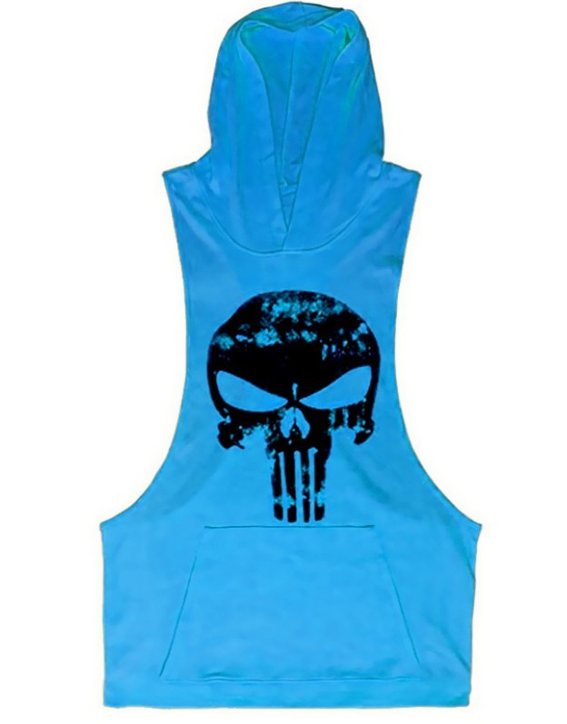 Tanktop mit Totenkopf-Motiv und Kapuze