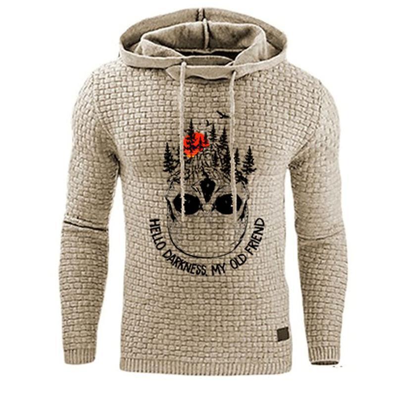 Kapuzenpullover mit Totenkopf-Print