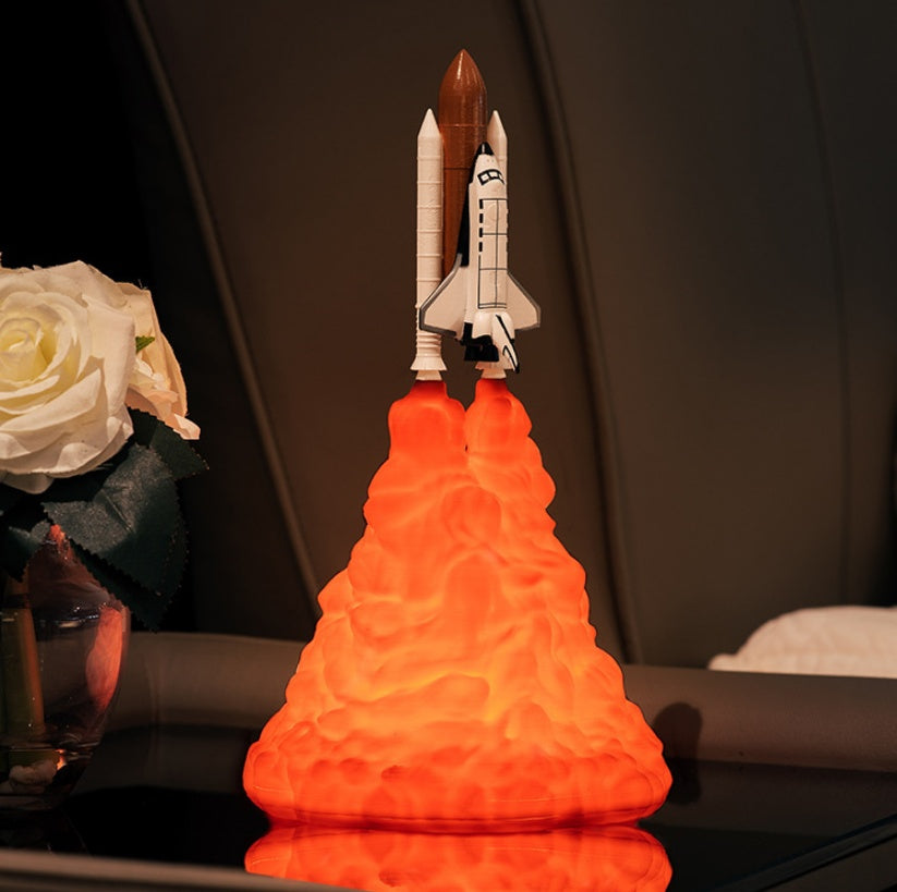 3D Print Rocket Space Shuttle Lamp Night Lamp