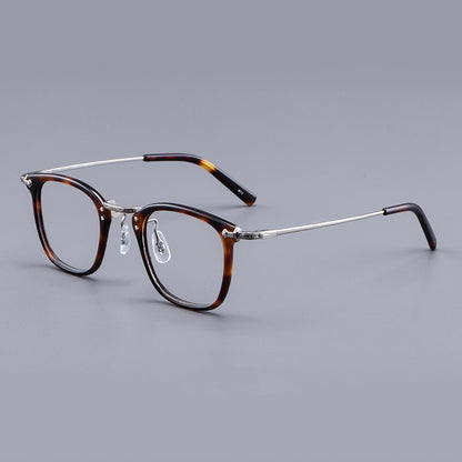 GMS806 Pure Titanium Glasses Rim Retro Sheet Metal Eyeglass Frame Business Myopia Glasses Rim