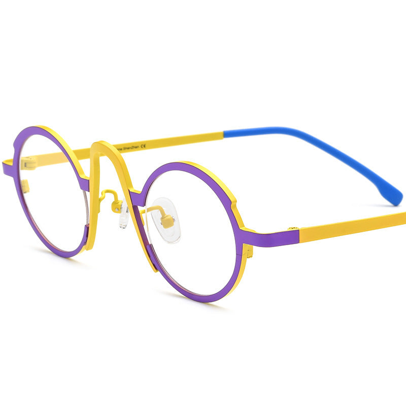 Monture de lunettes de myopie multicolore ultra légère en titane pur