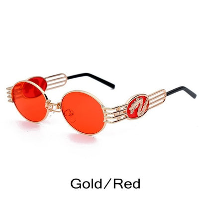 Metal Frame Chinese Dragon Sunglasses