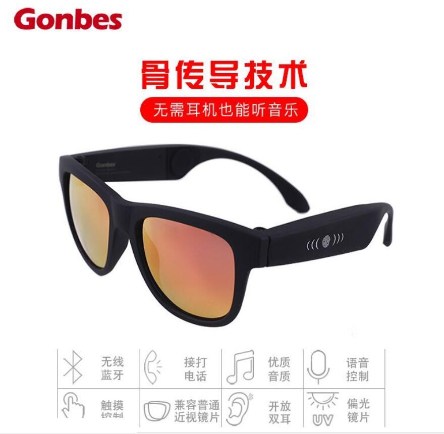 Bone conduction headset glasses Bluetooth glasses bone sensing intelligent sports hearing aid sunglasses