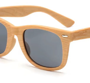 Retro Reisnagel Kunststoff Holzmaserung Sonnenbrille