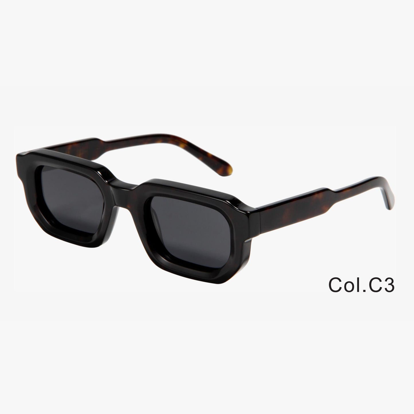 Women's Fashion Retro Square Frame Sunshade Acetate Sunglasses