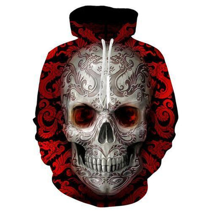 Red Dragon Skull Hoodie