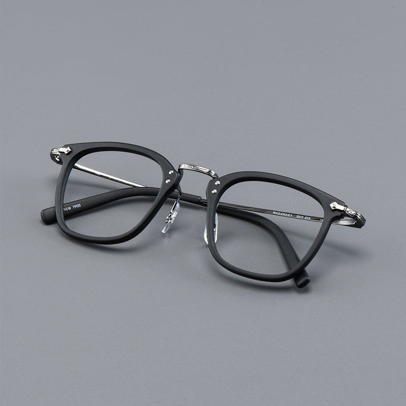 GMS806 Pure Titanium Glasses Rim Retro Sheet Metal Eyeglass Frame Business Myopia Glasses Rim