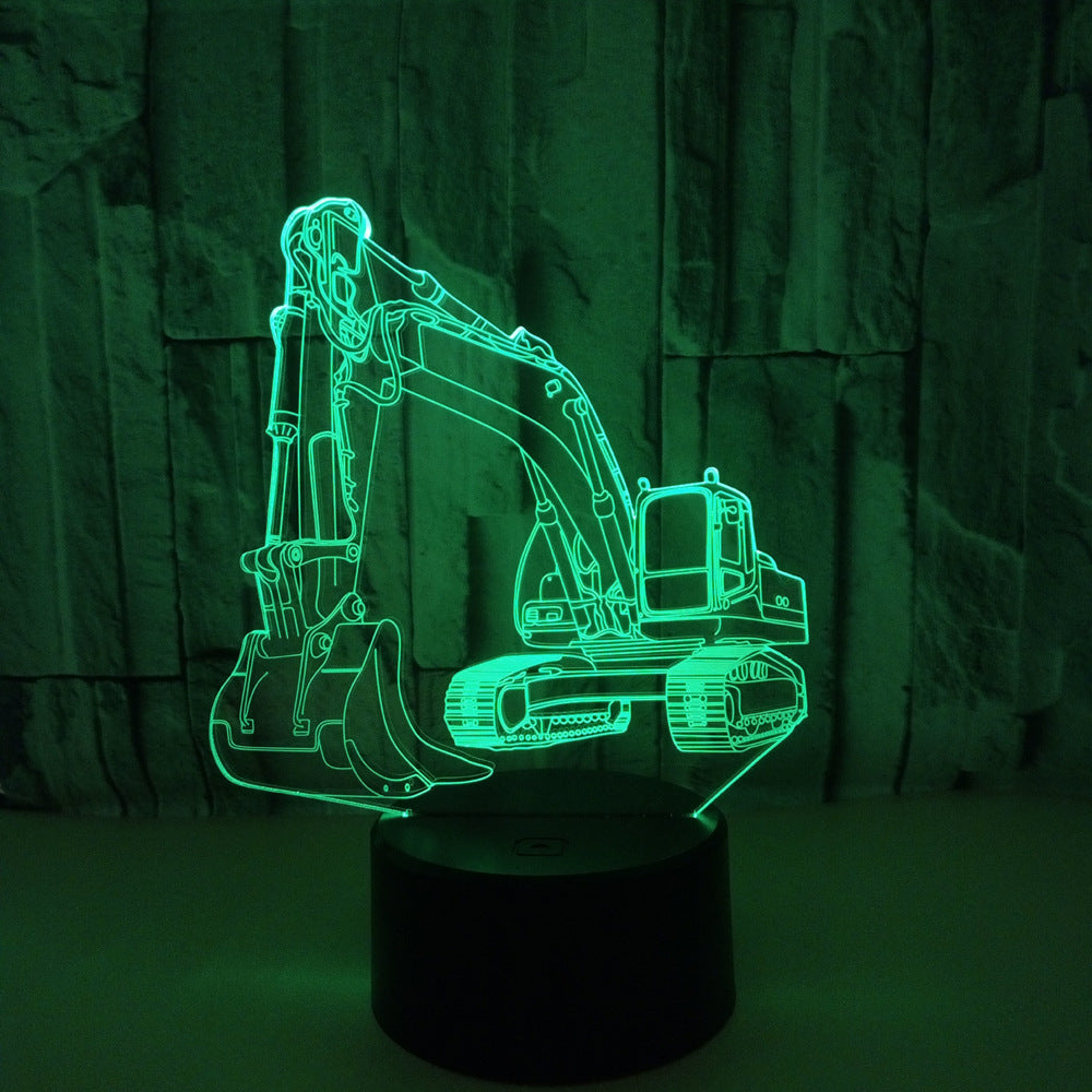 Excavator 3D Lamp