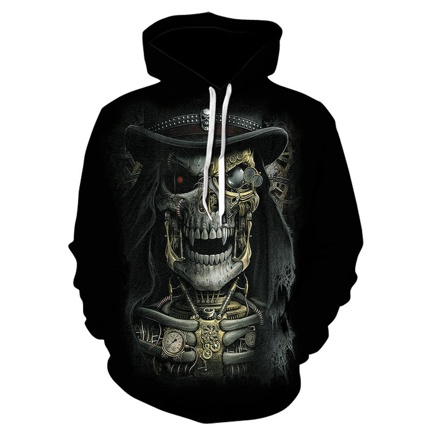 Tide Brand Pullover Baseballuniform Halloween Totenkopf