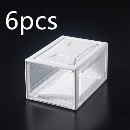 Magnetic Home High-Top Basketball Shoe Box Moisture-Proof And Fust-Proof Plastic Acrylic Transparent Storage Shoe Box Display Shoe Cabinet