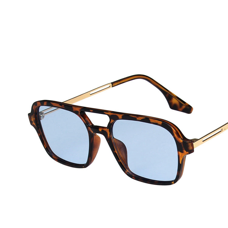 Fashion Retro Double Beam Hollow Sunglasses