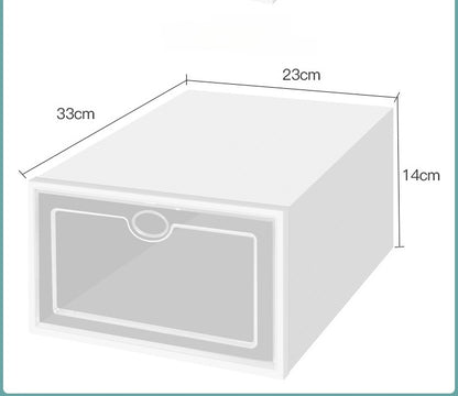 Transparent Shoe Box Plastic Clamshell Drawer Storage Box