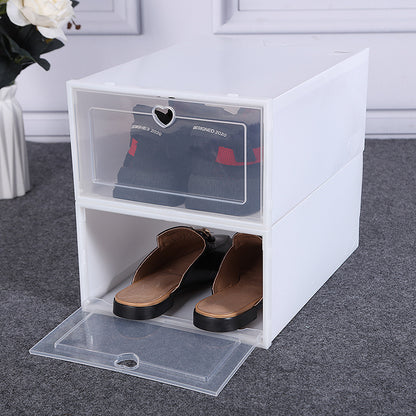 Transparent Shoe Box Plastic Clamshell Drawer Storage Box