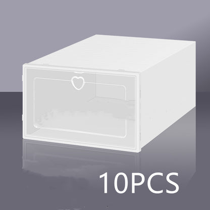 Transparent Shoe Box Plastic Clamshell Drawer Storage Box