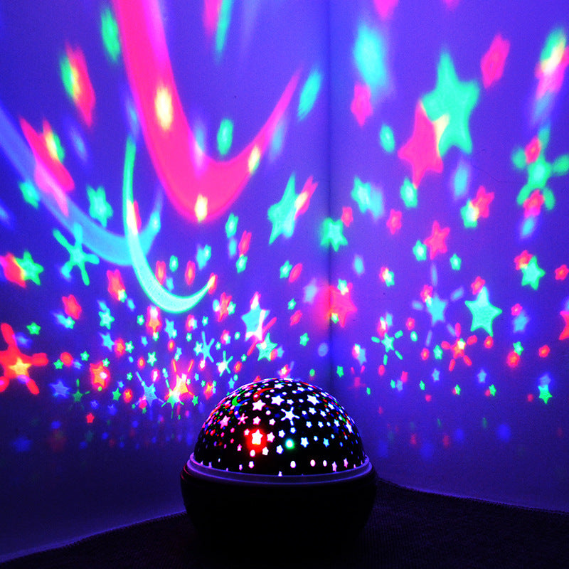 Starry Sky Projection Night Light Romantic Rotating Ocean Projection Lamp Usb Bedroom Small Ball Night Light