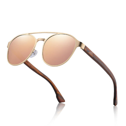 Polarized Sunglasses Fashion Colorful Polarized Lens Wooden Glasses Wooden Leg Sunglasses Men's and Women's Sunglasses