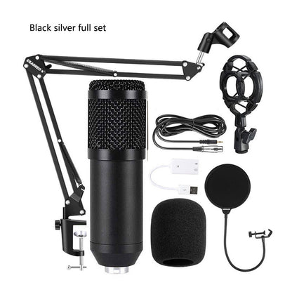 Bm800 Condenser Microphone Microphone V8 Sound Card Cross-Border Anchor Computer Recording Bracket Large Diaphragm Live Broadcast Set