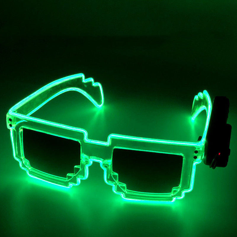 EL Luminous Glasses Mosaic Nightclub Mercury Sunglasses Goggles