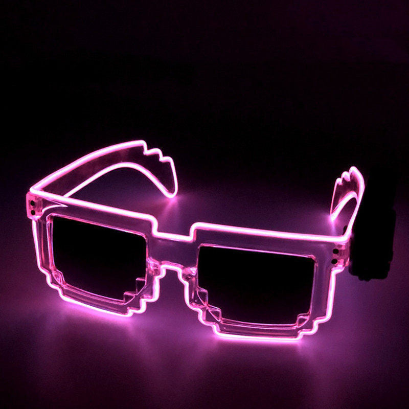 EL Luminous Glasses Mosaic Nightclub Mercury Sunglasses Goggles