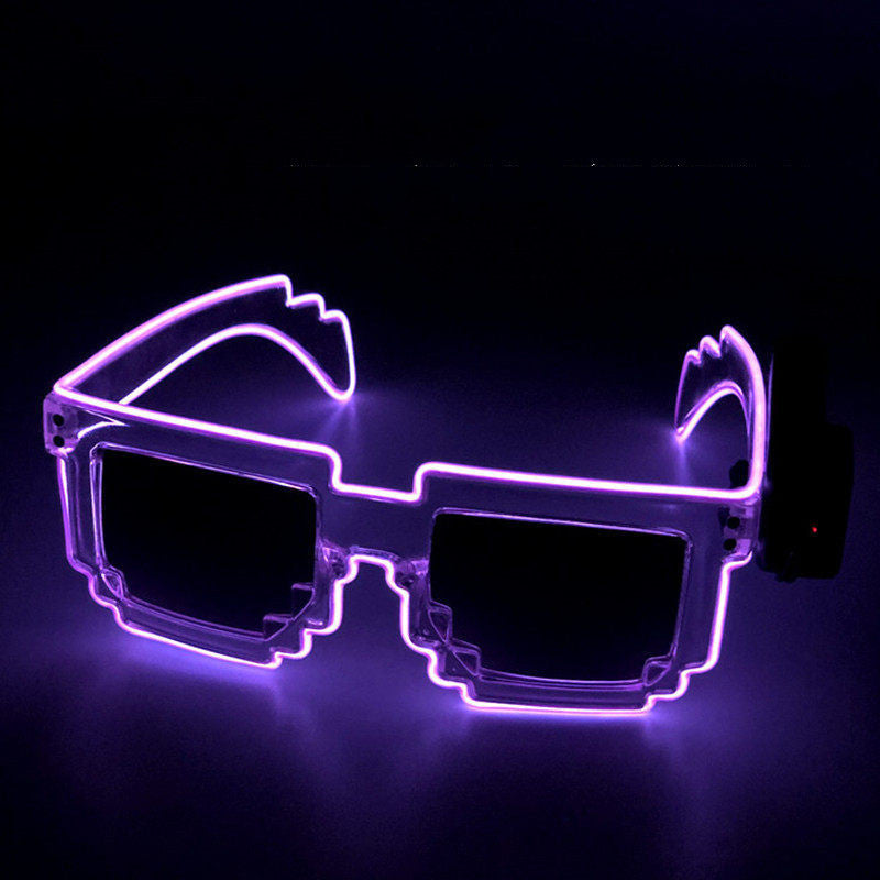 EL Luminous Glasses Mosaic Nightclub Mercury Sunglasses Goggles