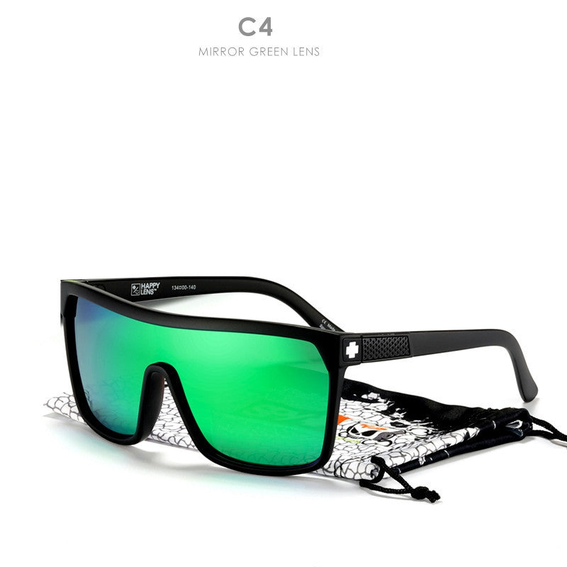 Large Frame Polarized Sunglasses With Colorful Real Film