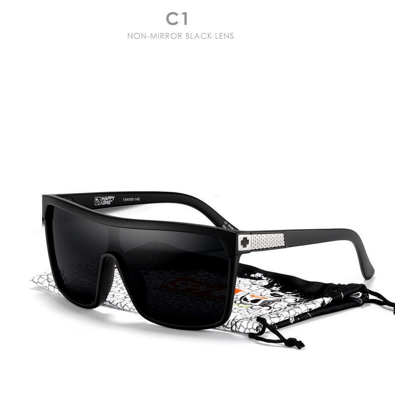 Large Frame Polarized Sunglasses With Colorful Real Film