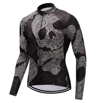 Maillot de cyclisme à manches longues Skull