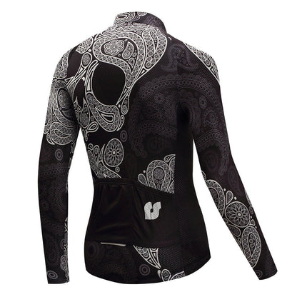 Maillot de cyclisme à manches longues Skull