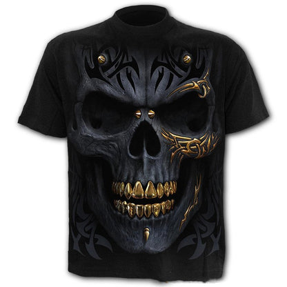 3D Printing Design Skull Simple Casual Short Sleeves