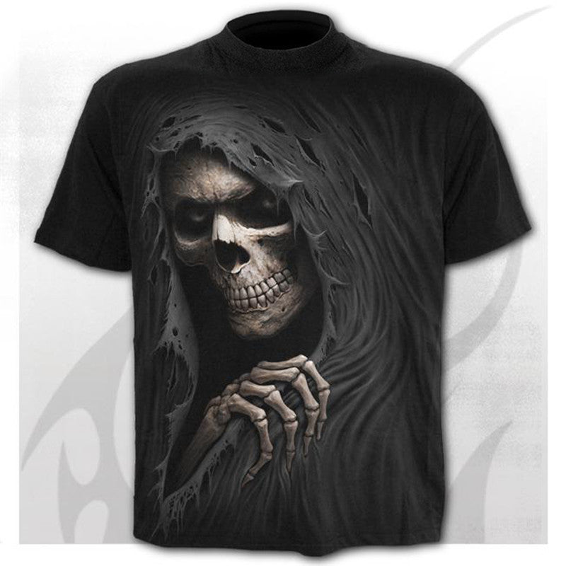 Printed Design Skull Men's Short Sleeve