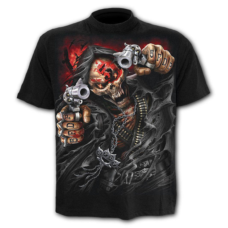 Printed Design Skull Men's Short Sleeve