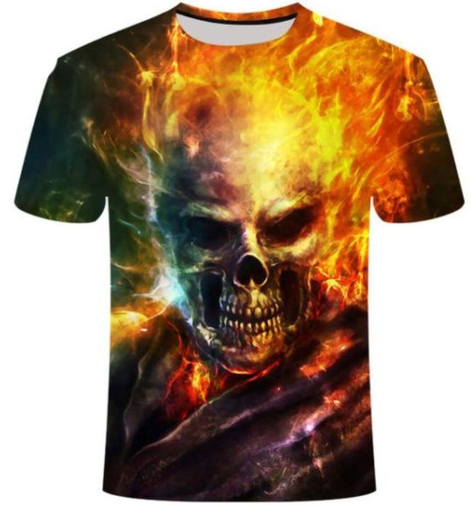 Personalisiertes Street Skull T-Shirt mit kurzen Ärmeln