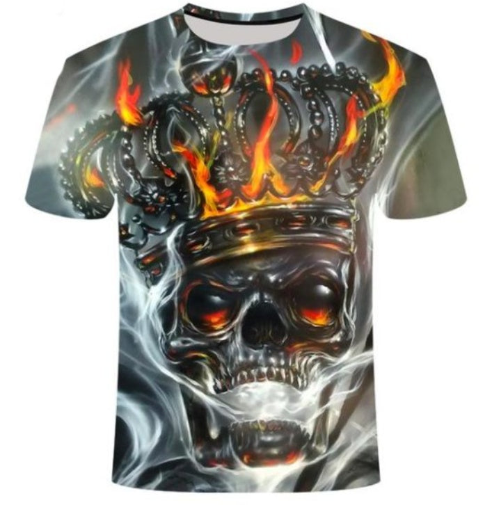 Personalisiertes Street Skull T-Shirt mit kurzen Ärmeln