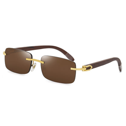 Fashion Sunglasses Men's Small Frame Original Wood