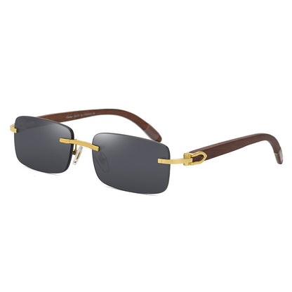 Fashion Sunglasses Men's Small Frame Original Wood