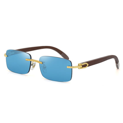 Fashion Sunglasses Men's Small Frame Original Wood