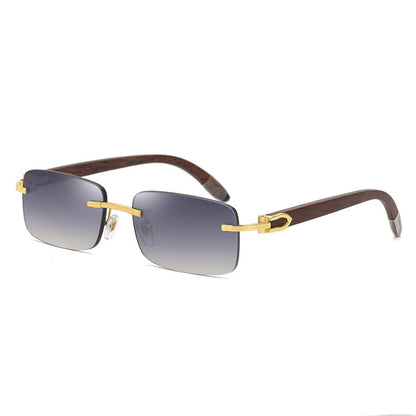 Fashion Sunglasses Men's Small Frame Original Wood