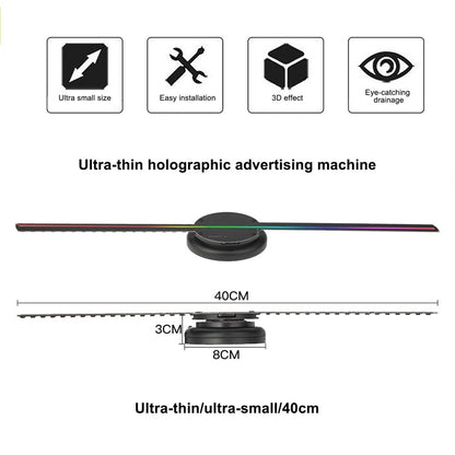 3D holographische Projektion Werbung Maschine schwimmende Led-Anzeige Wifi Steuerung