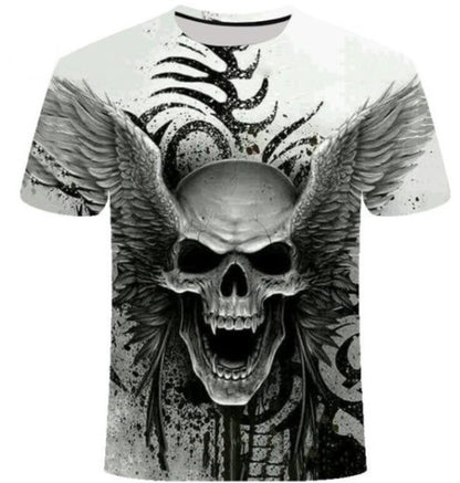 Personalized Street Skull T-shirt Short Sleeves