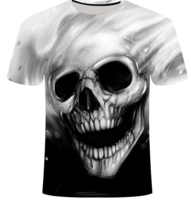 Personalisiertes Street Skull T-Shirt mit kurzen Ärmeln